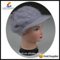 DSC9591 lingshang angora haute qualité hiver Custom Crocheting tricotée chapeau broderie femme